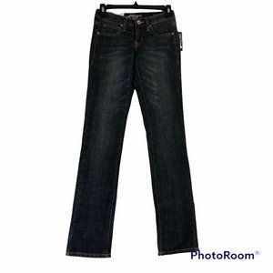 Volcom Jeans Got Game Modern Straight Leg Low Rise Denim Jean Pants Women 0 NEW